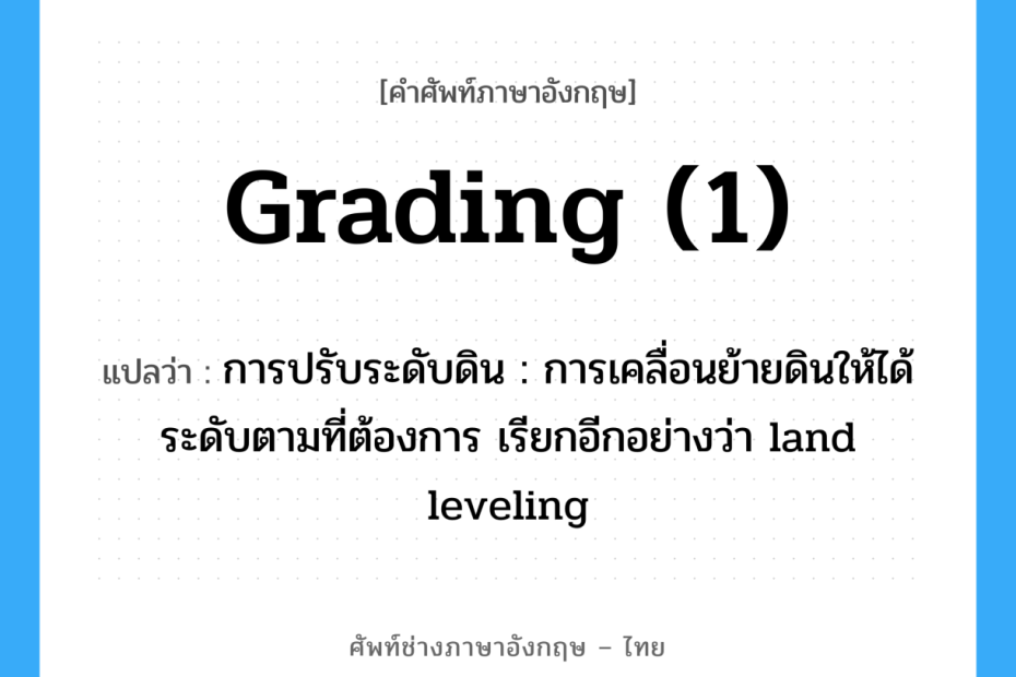 Grading (1) แปลว่า? | Wordy Guru