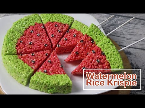 ข้าวพองแตงโม Watermelon Rice Krispie l ครัวป้ามารายห์